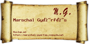 Marschal Gyárfás névjegykártya
